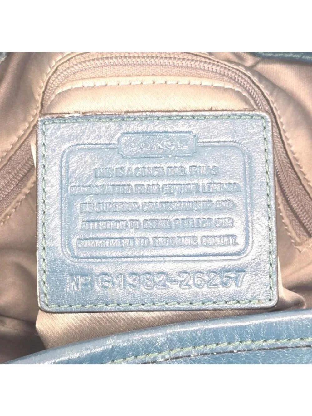 Coach 2013 Teal Madison Phoebe Gathered Twist Leather Shoulder Bag  No. 26257